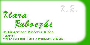 klara ruboczki business card
